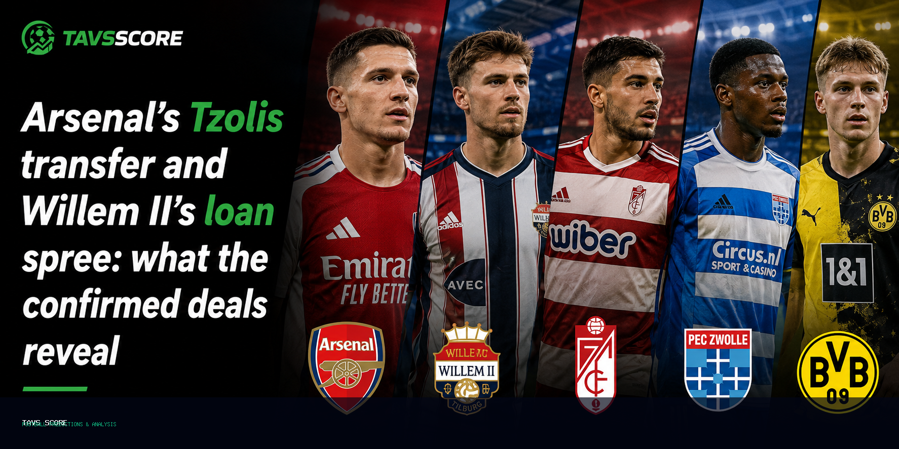 Arsenal’s Tzolis transfer and Willem II’s loan spree: what the confirmed deals reveal
